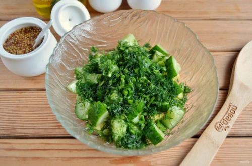 Весенний салат с авокадо и огурцом. 04