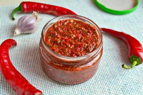 Заготовка грузинской аджики на зиму.