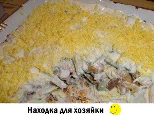 Топ - 10 салатиков с грибами.