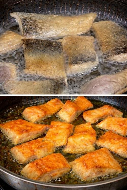 Жарю рыбу только на воде, без брызг и пригоревшего масла.  