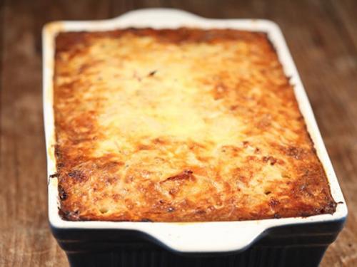 Запеканка с капустой и фаршем.

