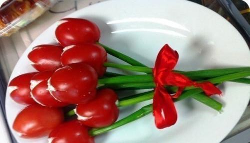 Закуска Тюльпаны?  Яркая и красивая идея? 01