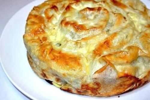 Пирог Лаваш в заливке. 02