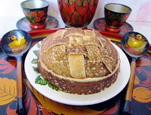 Закусочный блинный торт Шкатулка.