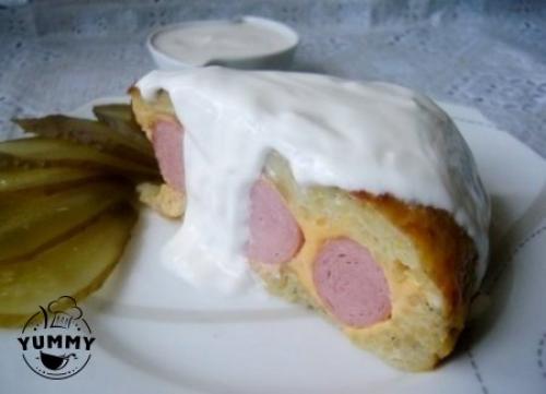 Картофельная запеканка с сосисками и сыром в МУЛЬТИВАРКЕ.