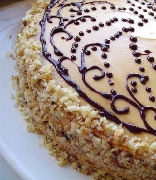 Шоколадный торт со сливочным кремом со сгущёнкой. 01 Шоколадный торт со сливочным кремом со сгущёнкой. 01