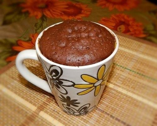 Шоколадный кекс в микроволновке за 3 минуты. Шоколадный кекс в микроволновке за 3 минуты.