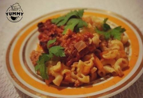 Запеканка из макарон.
