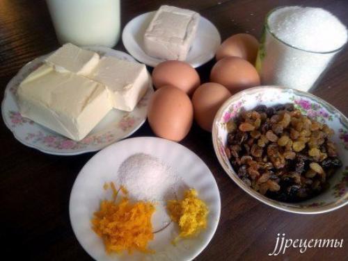 Пасхальный кулич.  Ингредиенты. 01