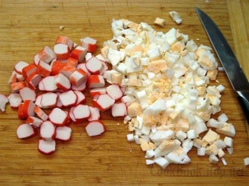 Салат по-королевски.  Ингредиенты: 01