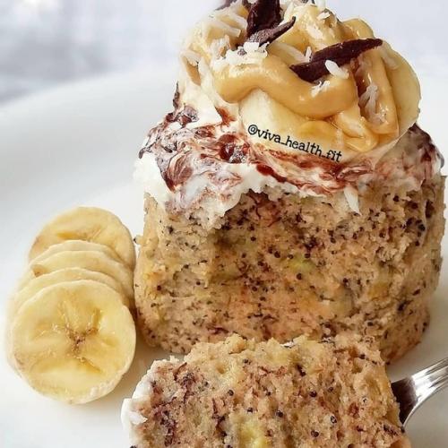 Бананово - яблочный магкейк за 3 минуты!