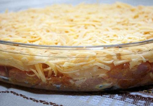 Курица с ананасом под сыром. 05