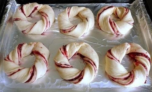 Клюквенные веночки.  Ингредиенты: