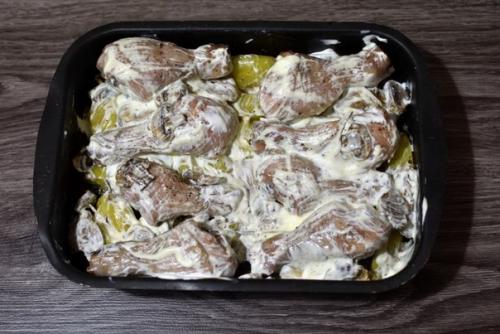 Куриные ножки с картошкой и грибами. 03