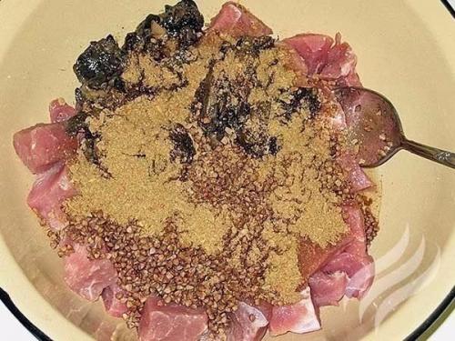 Гречка с мясом и грибами. 03