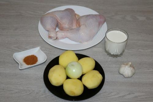 Картофель с курицей в сливках. 01 Картофель с курицей в сливках. 01