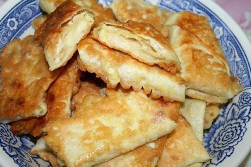 Лаваш, жареный с сыром. 01