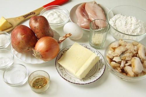 Пирог с картошкой, грибами и курицей. 01 Пирог с картошкой, грибами и курицей. 01