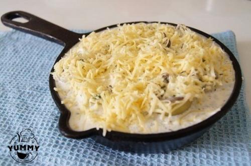 Паста с грибами и брынзой. 05