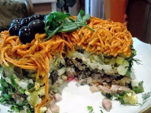 Салат Изабелла.  Ингредиенты: