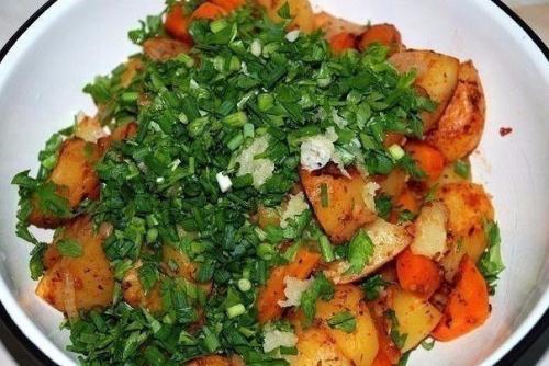 Картошка в рукаве.