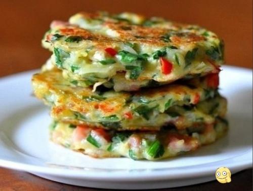 Драники с овощами.