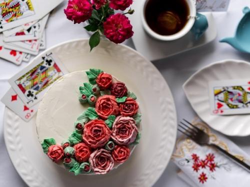 Миндальный торт с клубникой. 07