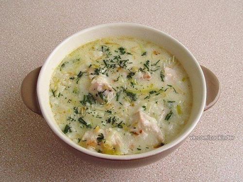 Английский куриный суп с сыром. 09