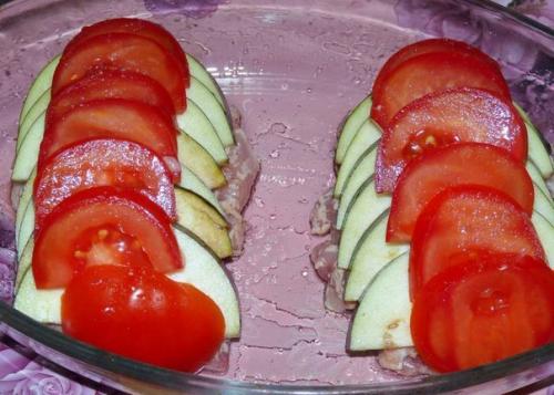 Курица, запеченная с овощами. 02