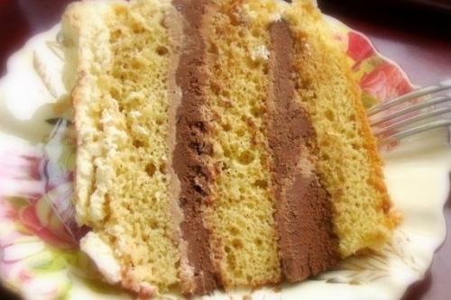 Высокий, нежный бисквит для торта (без духовки). 01