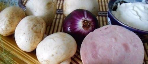 Паста с грибами и ветчиной. 01