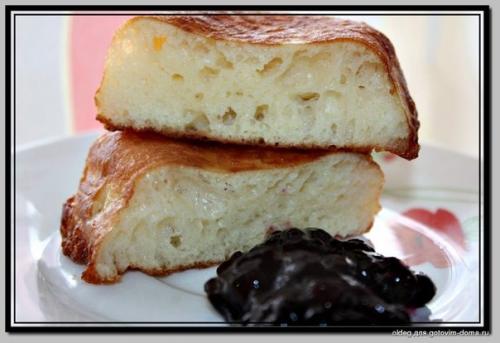 Пышные оладушки на дрожжах.