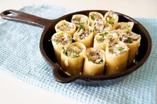 Паста с грибами и брынзой. 03