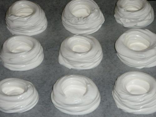 Белковые корзиночки с творожным кремом. 03