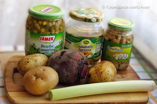 Салат с грибами, свеклой и. 01