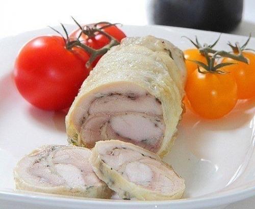 Паровой куриный рулет. 04 Паровой куриный рулет. 04