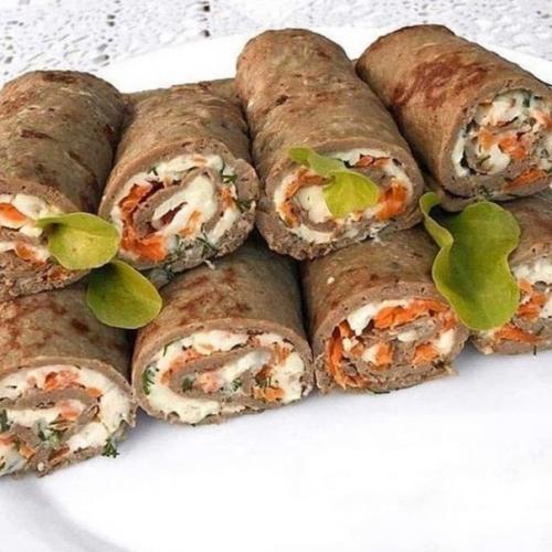 Печеночные рулетики.   Печёночные блинчики: