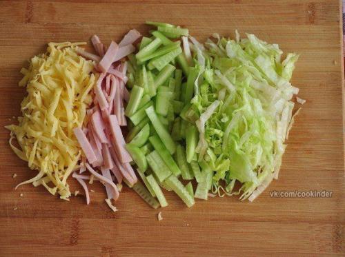 Салат Неженка.  Себе рецепт сохрани? 01