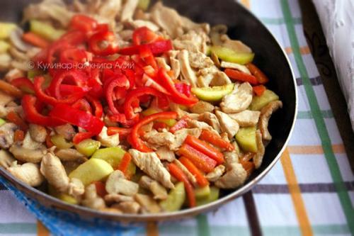 Соте с курицей и грибами (турецкая кухня). 03