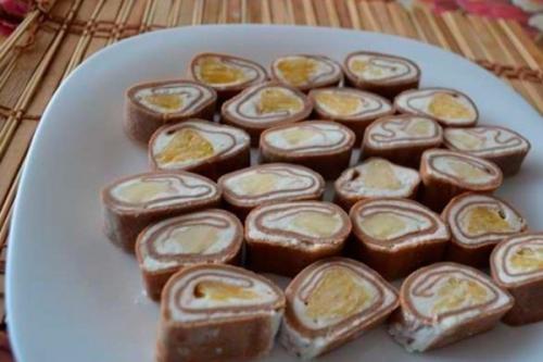 Сладкий ролл с фруктами. 07 Сладкий ролл с фруктами. 07