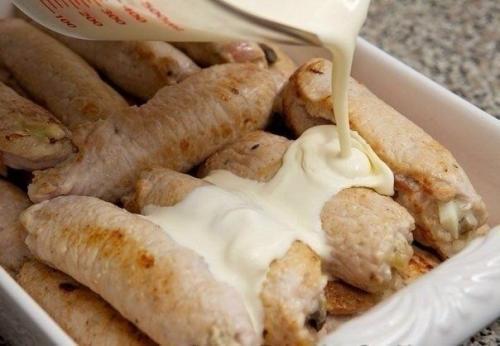 Рулетики со свинины с грибами. 04