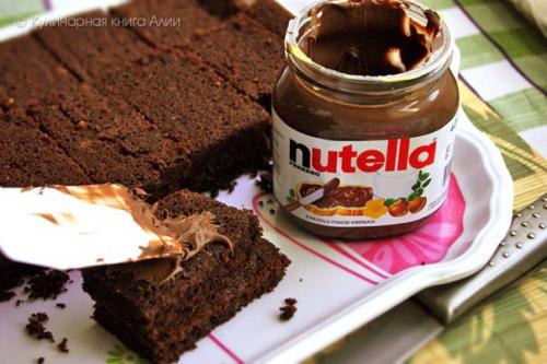 Шоколадное пирожное Nutella. 05