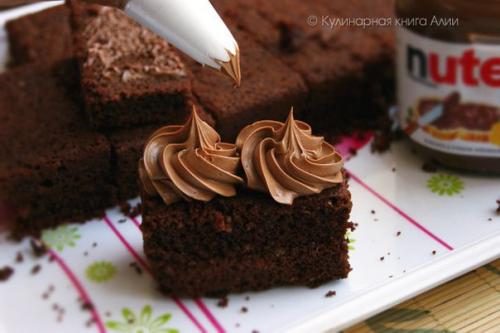 Шоколадное пирожное Nutella. 06