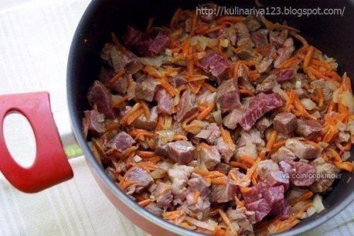Картошечка, тушенная с мясом (как в д/садике). 03