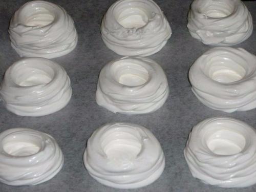 Белковые корзиночки с творожным кремом. 03