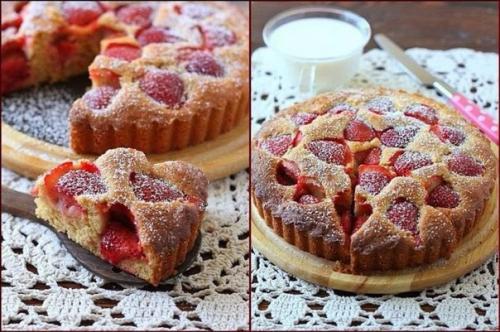 Итальянский клубничный тарт.
