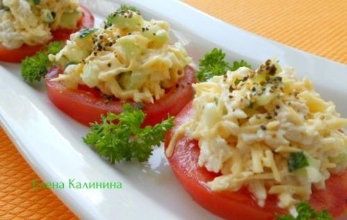 Закуска из помидоров с сыром. 04