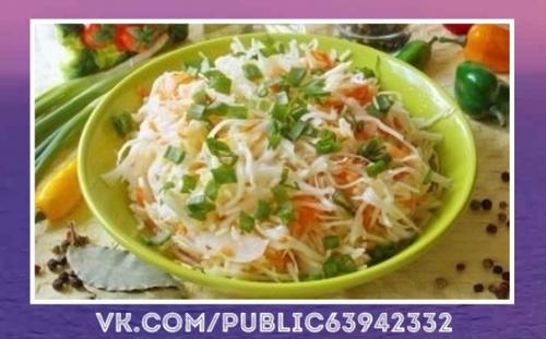 Потрясающий рецепт.  Остренькая капуста быстрого приготовления.
