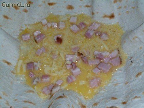 Гениальный омлет с сыром в лаваше. 02