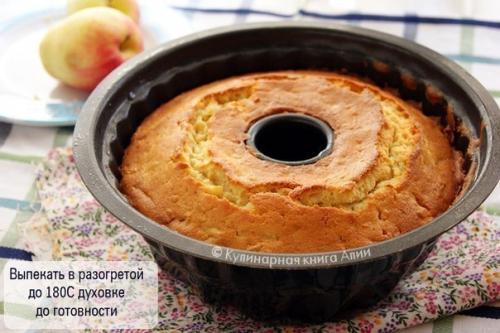 Кекс на сметане.  У меня оставался натуральный йогурт и я подумала, что можно его добавить в тесто вместо сметаны и испечь кекс. 08